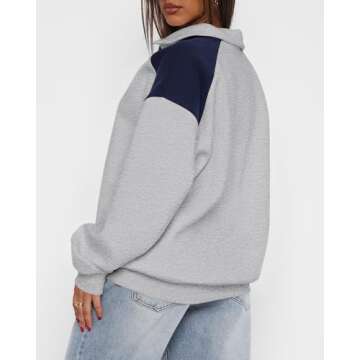 BTFBM Quarter Zip Sweatshirts Women Fall Fashion Activewear