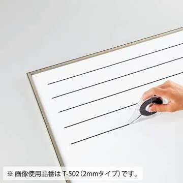 KOKUYO Whiteboard Tape, Width 2 mm 1/12 inch Borders Pulling Tape, Whiteboard Dry Erase Board Accessories, Striping Chart Graphic Grid Tape, Length 16m, Black, Japan Import (T-502)