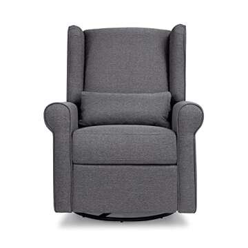 DaVinci Hayden Recliner and Swivel Glider in Shadow Grey, Greenguard Gold & CertiPUR-US Certified