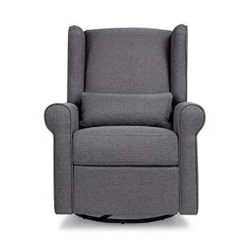 DaVinci Hayden Recliner and Swivel Glider in Shadow Grey, Greenguard Gold & CertiPUR-US Certified