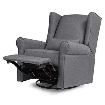 DaVinci Hayden Recliner and Swivel Glider in Shadow Grey, Greenguard Gold & CertiPUR-US Certified