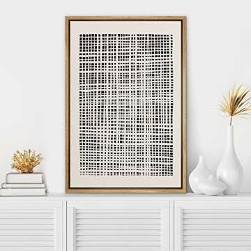 SIGNWIN 24x36 Framed Canvas Print - Pastel Abstract Modern Art for Home Décor