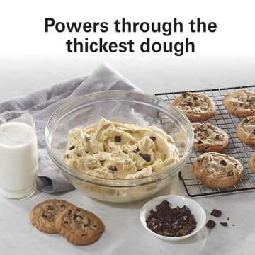 Hamilton Beach Electric Stand Mixer, 4 Quarts, Dough Hook, Flat Beater Attachments, Splash Guard 7 Speeds with Whisk, Rose