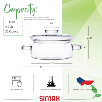 Simax Simmer Pot for Versatile Glass Cookware
