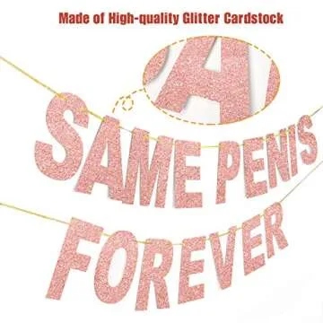 TMCCE Bachelorette Party Banner - Rose Gold Decorations