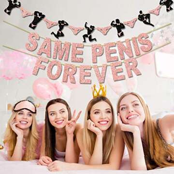 TMCCE Bachelorette Party Banner - Rose Gold Decorations