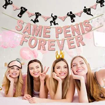 TMCCE Bachelorette Party Banner - Rose Gold Decorations