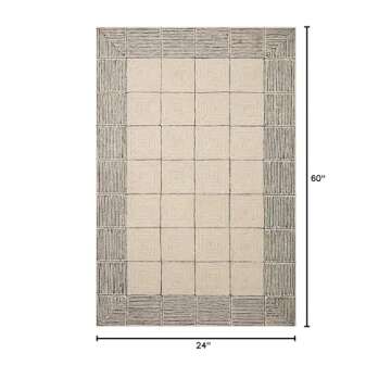 Loloi Chris Loves Julia x Francis Collection FRA-02 Cream/Black 2'-0" x 5'-0" Accent Rug