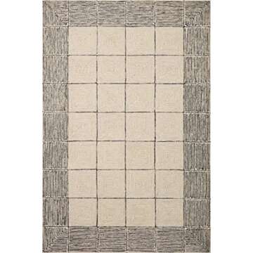 Loloi Chris Loves Julia x Francis Collection FRA-02 Cream/Black 2'-0" x 5'-0" Accent Rug