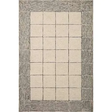 Loloi Chris Loves Julia x Francis Collection FRA-02 Cream/Black 2'-0" x 5'-0" Accent Rug