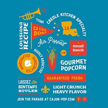 Cajun Pop Gourmet Popcorn Flavored Popcorn Already Popped Without Kernels Chocolate Drizzle, Birthday Popcorn & Movie Night Sweet & Spicy Snacks (Variety, Family Size - Single Bags)