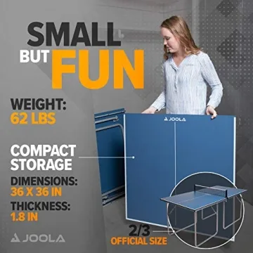 JOOLA Midsize Compact Table Tennis Table for Smaller Spaces