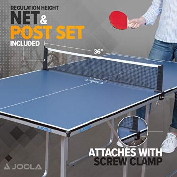 JOOLA Midsize Compact Table Tennis Table for Smaller Spaces