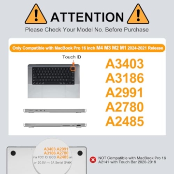 MOSISO MacBook Pro 16 Case Keyboard Cover Screen Film