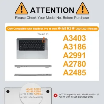 MOSISO MacBook Pro 16 Case Keyboard Cover Screen Film