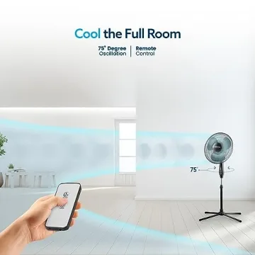 NEXAIR 16 Inch Oscillating Stand Fan for Comfort