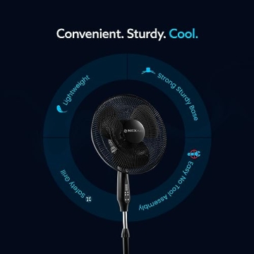 NEXAIR 16 Inch Oscillating Stand Fan for Comfort