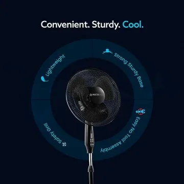 NEXAIR 16 Inch Oscillating Stand Fan for Comfort