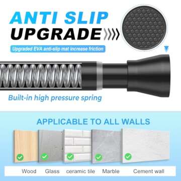 SISELBA Tension Curtain Rod | Adjustable & Easy Installation