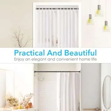 SISELBA Adjustable Tension Curtain Rod No Drill Rust-Resistant