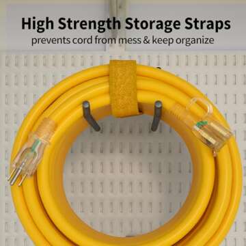 Heavy Duty 100 ft Waterproof Extension Cord with Lighted End