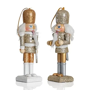 Ornativity Nutcracker Christmas Hanging Ornaments Set – 5 Pieces