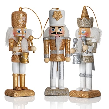 Ornativity Nutcracker Christmas Hanging Ornaments Set – 5 Pieces