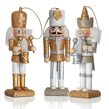 Ornativity Nutcracker Christmas Hanging Ornaments Set – 5 Pieces