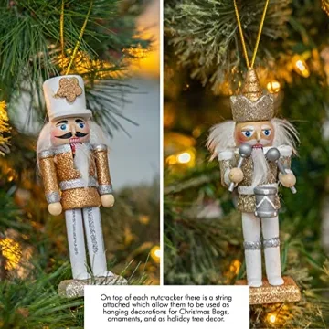 Ornativity Nutcracker Christmas Hanging Ornaments Set – 5 Pieces