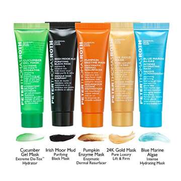 Peter Thomas Roth Masking Minis 5-Piece Mask Kit, Facial Masks Skincare Set, Travel-Size Skincare, 5 Count