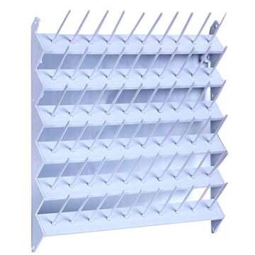 Deluxe Embroidex 60 Spool Cone Thread Stand/Rack Organizer for Sewing and Embroidery Machine Easy Se...
