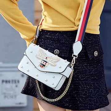 Designer Bee Purse with Pearl – Stylish & Versatile Handbag