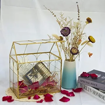 ZSE29847 Elegant Tall Glass Greenhouse Terrarium for Plants