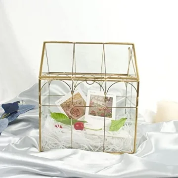 ZSE29847 Elegant Tall Glass Greenhouse Terrarium for Plants