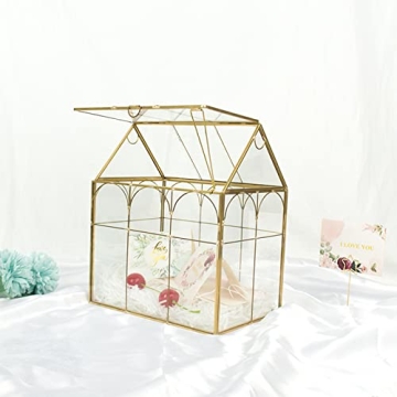 ZSE29847 Elegant Tall Glass Greenhouse Terrarium for Plants