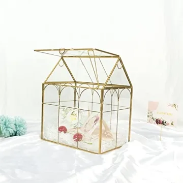 ZSE29847 Elegant Tall Glass Greenhouse Terrarium for Plants