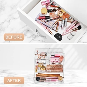 Sorbus Clear Makeup Organizer for Cosmetics and Accessories