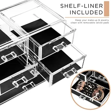 Sorbus Clear Makeup Organizer for Cosmetics and Accessories