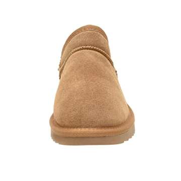 CUSHIONAIRE Women's Hilo Vegan Suede Cozy Mule +Memory Foam, Chestnut Vegan Suede 8.5