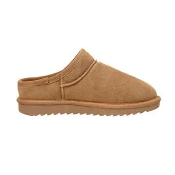 CUSHIONAIRE Women's Hilo Vegan Suede Cozy Mule +Memory Foam, Chestnut Vegan Suede 8.5