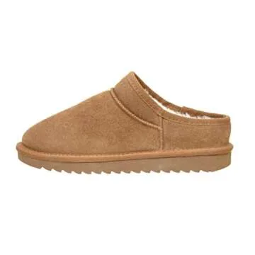 CUSHIONAIRE Women's Hilo Vegan Suede Cozy Mule +Memory Foam, Chestnut Vegan Suede 8.5