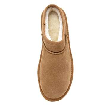 CUSHIONAIRE Women's Hilo Vegan Suede Cozy Mule +Memory Foam, Chestnut Vegan Suede 8.5