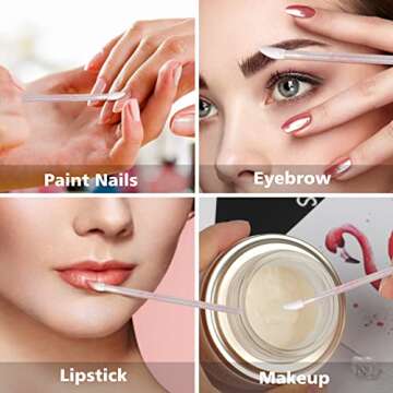 GCQQ 200PCS Lip Brush and Mascara Wand Set - Perfect for Beauty Lovers!