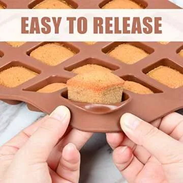 FUNBAKY 24-Cavity Silicone Baking Molds for Creative Treats