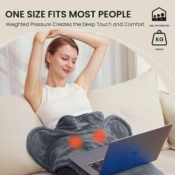 Heating Pad for Neck, Shoulder and Back Weighted Heating Pad for Back Pain Relief, 6 Heat Settings, 2 Hours Auto-Off, Gifts for Women Men Mom Dad, 24"x32",Gray