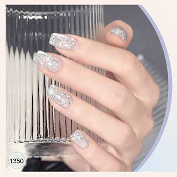 GAOY 42 Pcs Gel Nail Polish Kit, Black Brown Red Glitter Jelly Colors All Seasons Gel Nail Polish Set with Glossy & Matte Top Coat and Base Coat for Salon and DIY Manicure at Home