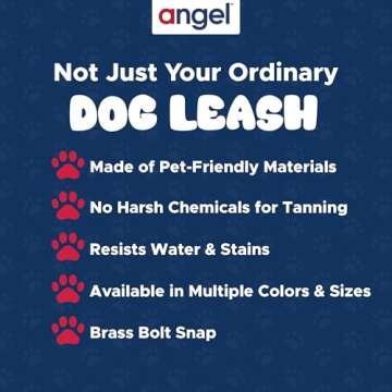 Genuine Leather Braided Dog Leash - Angel Pet Supplies