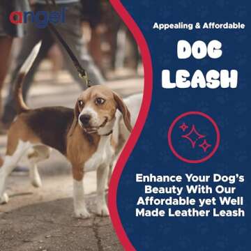 Genuine Leather Braided Dog Leash - Angel Pet Supplies