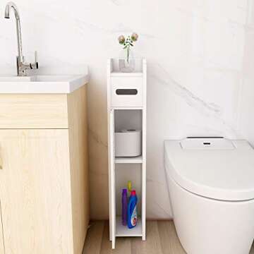Doxo Small Bathroom Storage Cabinet for Organizing Spaces