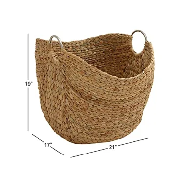 Deco 79 Seagrass Handmade Storage Basket for Stylish Organization